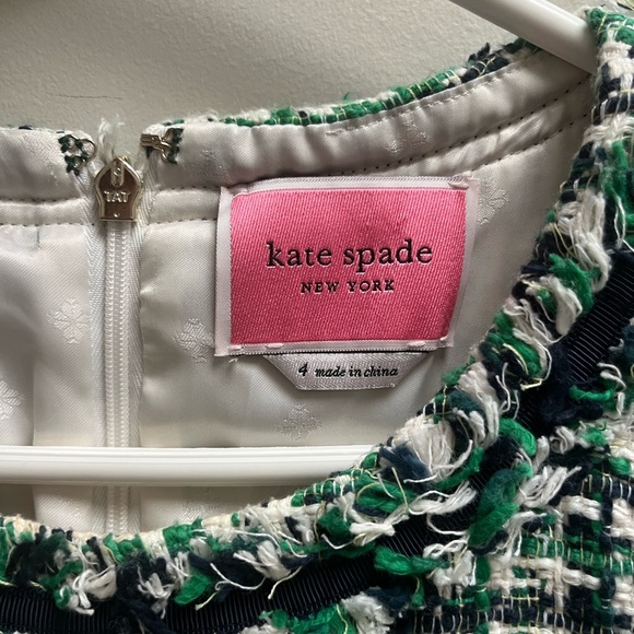 KATE SPADE green tweed mini dress! - Picture 3 of 3